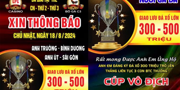 Trực Tiếp Giải Đá Gà Vô Địch Cup Thomo CPC3 18/08/2024
