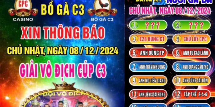Full Giải đá gà Đại Hội Cúp C3 ngày 8/12/2024